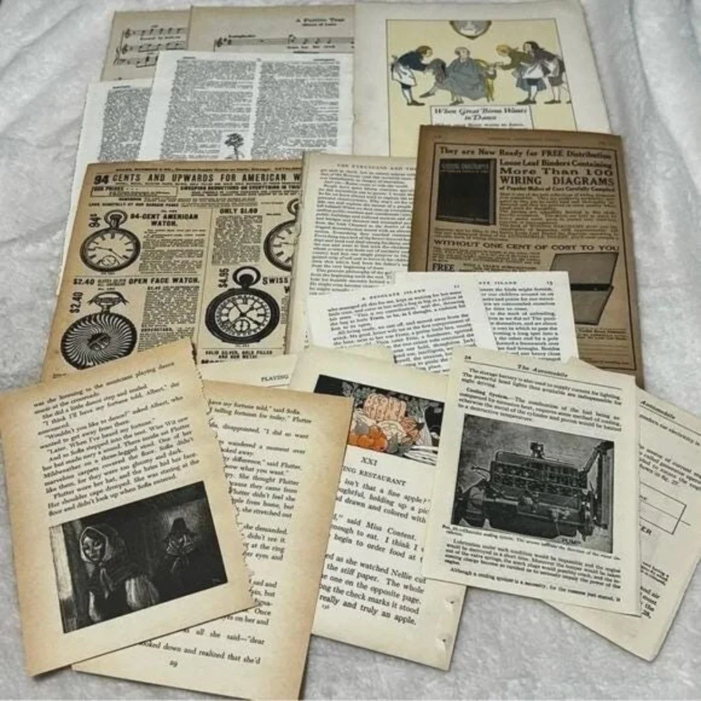 50+ piece Ephemera Lot 48 Collage Crafting Junk Journals Scrapbooking